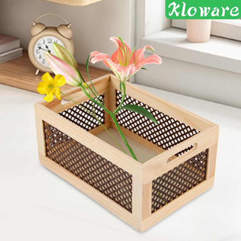 Giỏ Đựng Mỹ Phẩm Bằng Gỗ Phong Cách Cổ Điển Tiện Dụng Cho Gia Đình