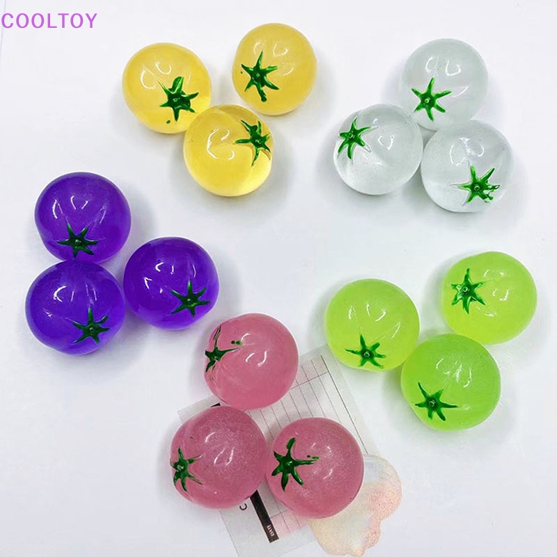 Bộ 5 Quả Cà Chua Mini Bằng Nhựa Phát Quang Dùng Trang Trí