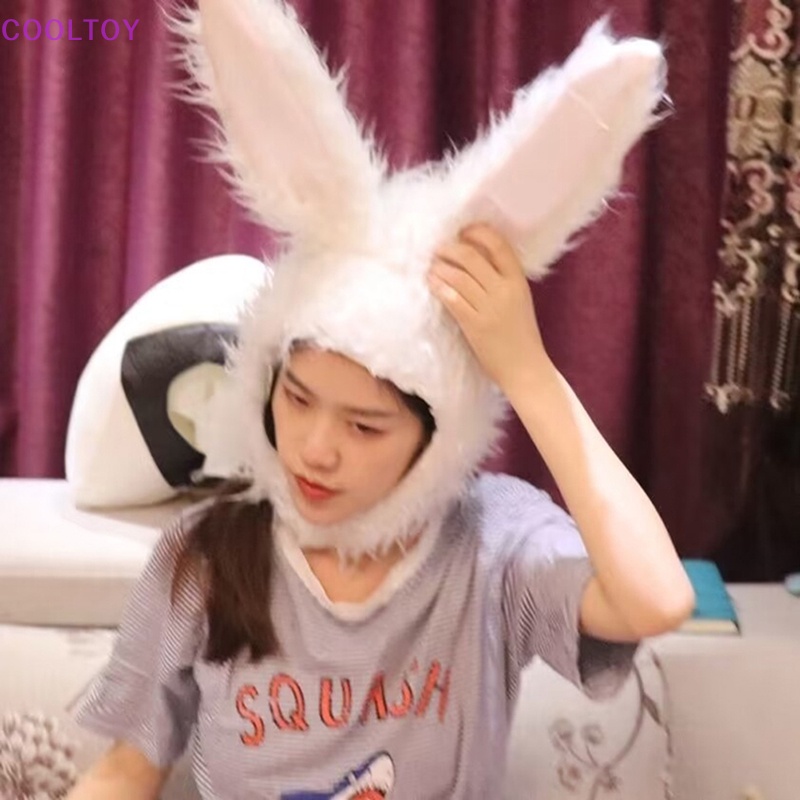 Mũ Trùm Đầu Tai Thỏ Bằng Lông Nhung Dễ Thương Xinh Xắn