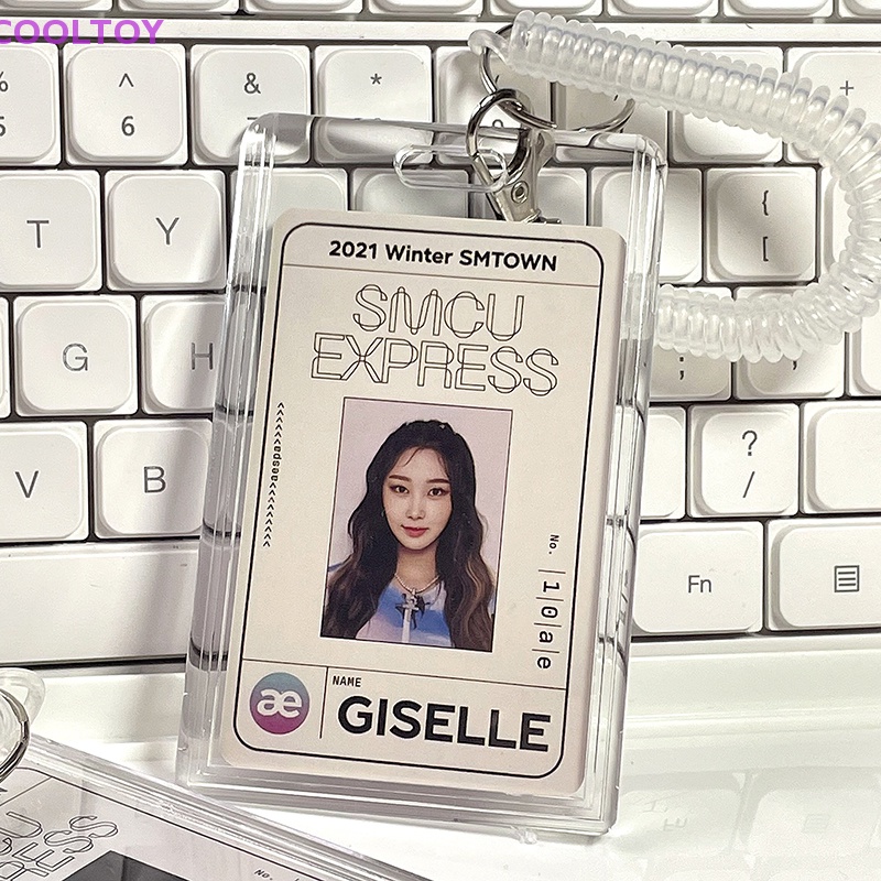 Cooltoy Móc Khóa Đựng Thẻ ID / Thẻ ID Bằng Acrylic Trong Suốt Nhỏ Gọn Hình Thần Tượng Kpop