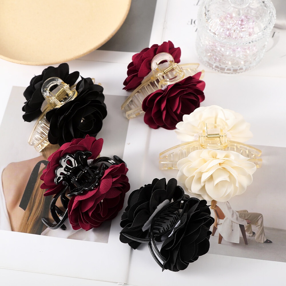 Kẹp Tóc Đính Hạt Nhiều Bông Hoa Phong Cách Đơn Giản Cho Nữ