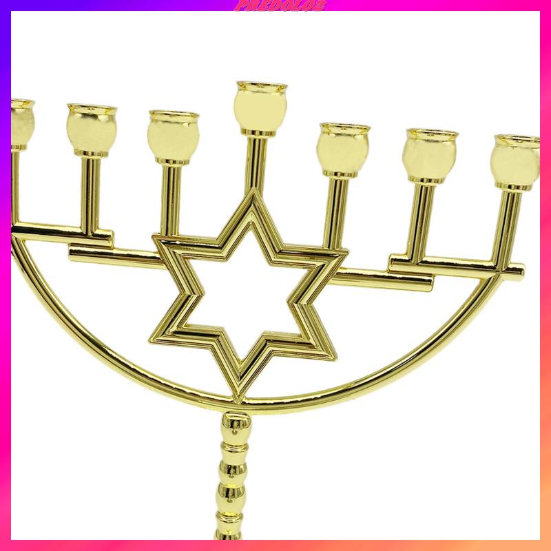 Set 2 Giá Đỡ Đèn Cầy 7 Đầu Hanukkah Menorah Để Bàn Trang Trí Tiệc Cưới