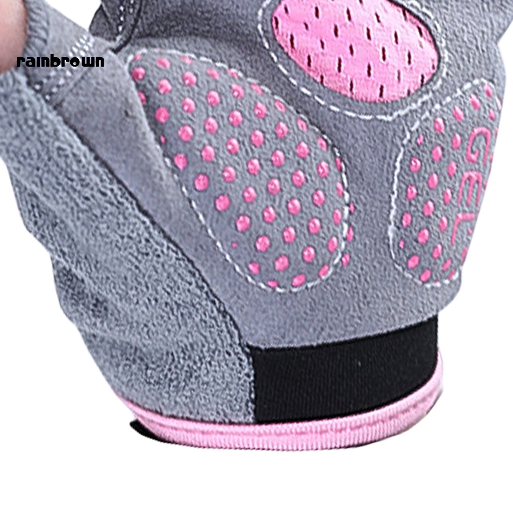 1 Đôi Găng Tay Nửa Ngón Bằng Da Giả Chống Trượt Cho Bé