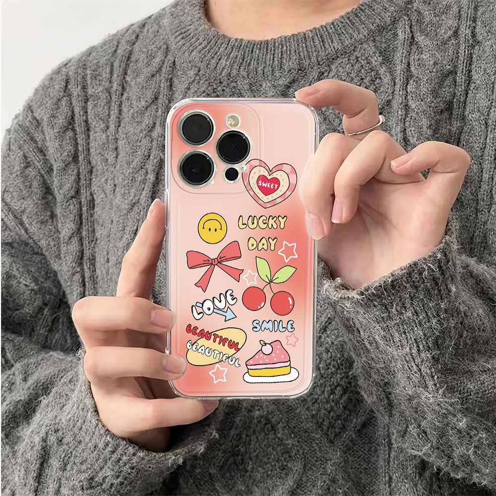 ✅Ốp Điện Thoại Mềm Chống Rơi Màu Hồng Gradient 136Iniphone12 11 maxplus78 G2ST 14pro