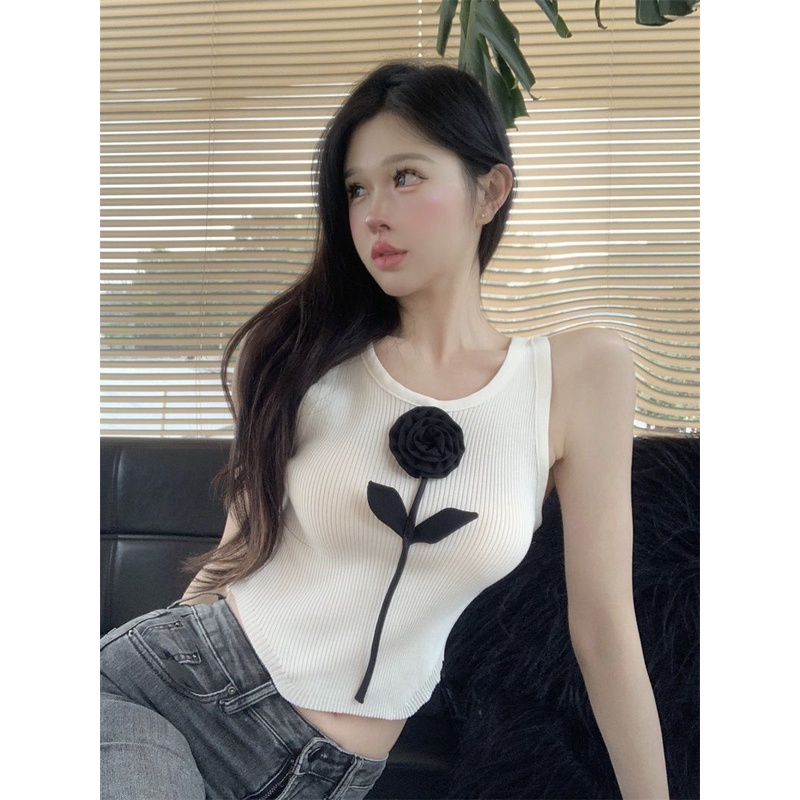Áo Sweater Croptop Sát Nách Hở Lưng Thời Trang Mùa Hè Cho Nữ