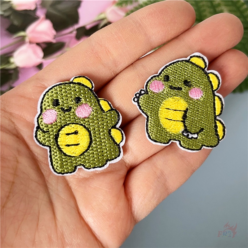 ♥ Sticker Ủi Thêu Hình Khủng Long Con Dễ Thương ♥ 1 Huy Hiệu Cài Áo Hình Khủng Long Q-1