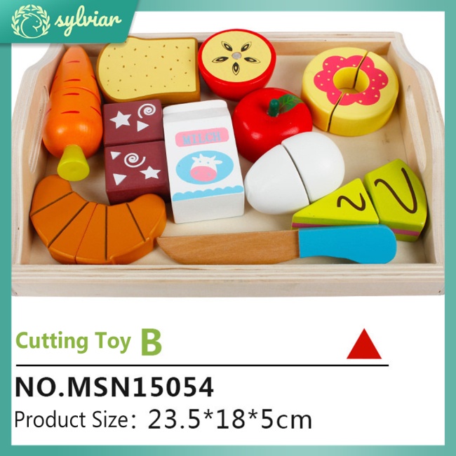 Bộ Đồ Chơi Cắt Trái Cây Bằng Gỗ Có Nam Châm Cho Bé