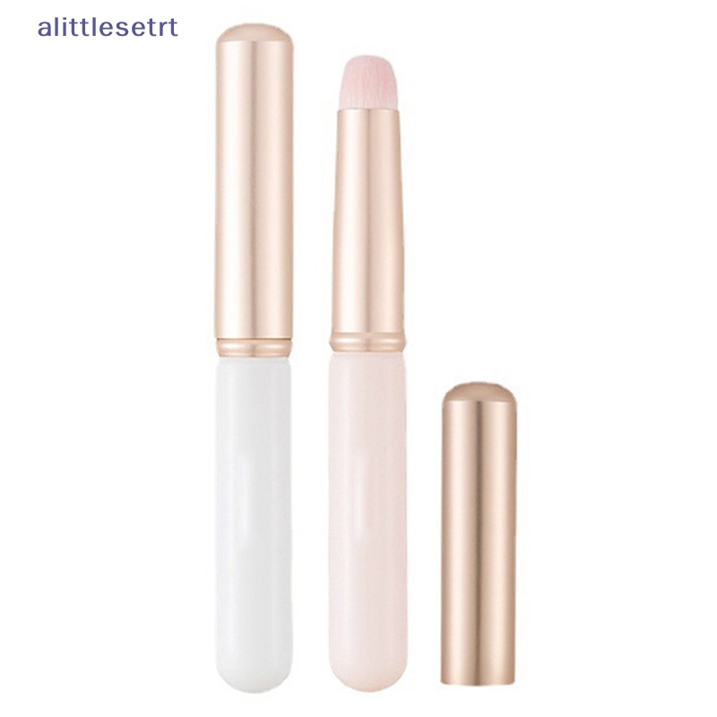 Cọ Tô Son Môi Đầu Tròn Mini Có Nắp Đậy