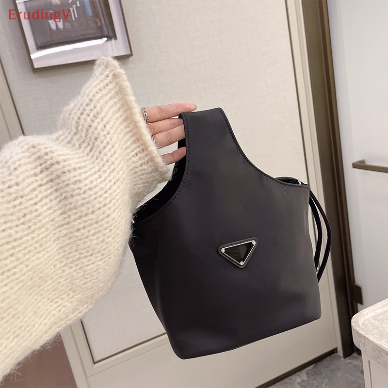 [ErudingV] Túi Xách Đeo Vai Hình Tam Giác Bằng Vải Nylon Có Dây Rút Dễ Phối Đồ Thời Trang Mùa Hè Cho Nữ [Mới]