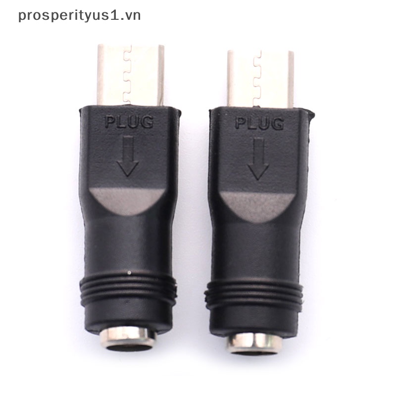 Giắc Chuyển Đổi Nguồn DC 5.5x2.1mm Female Sang USB Type C Male prosperityus1