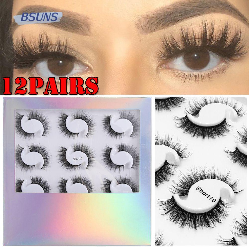 Bộ 12 Cặp Lông Mi Giả Dài Tự Nhiên Handmade BSUNS SKOHED