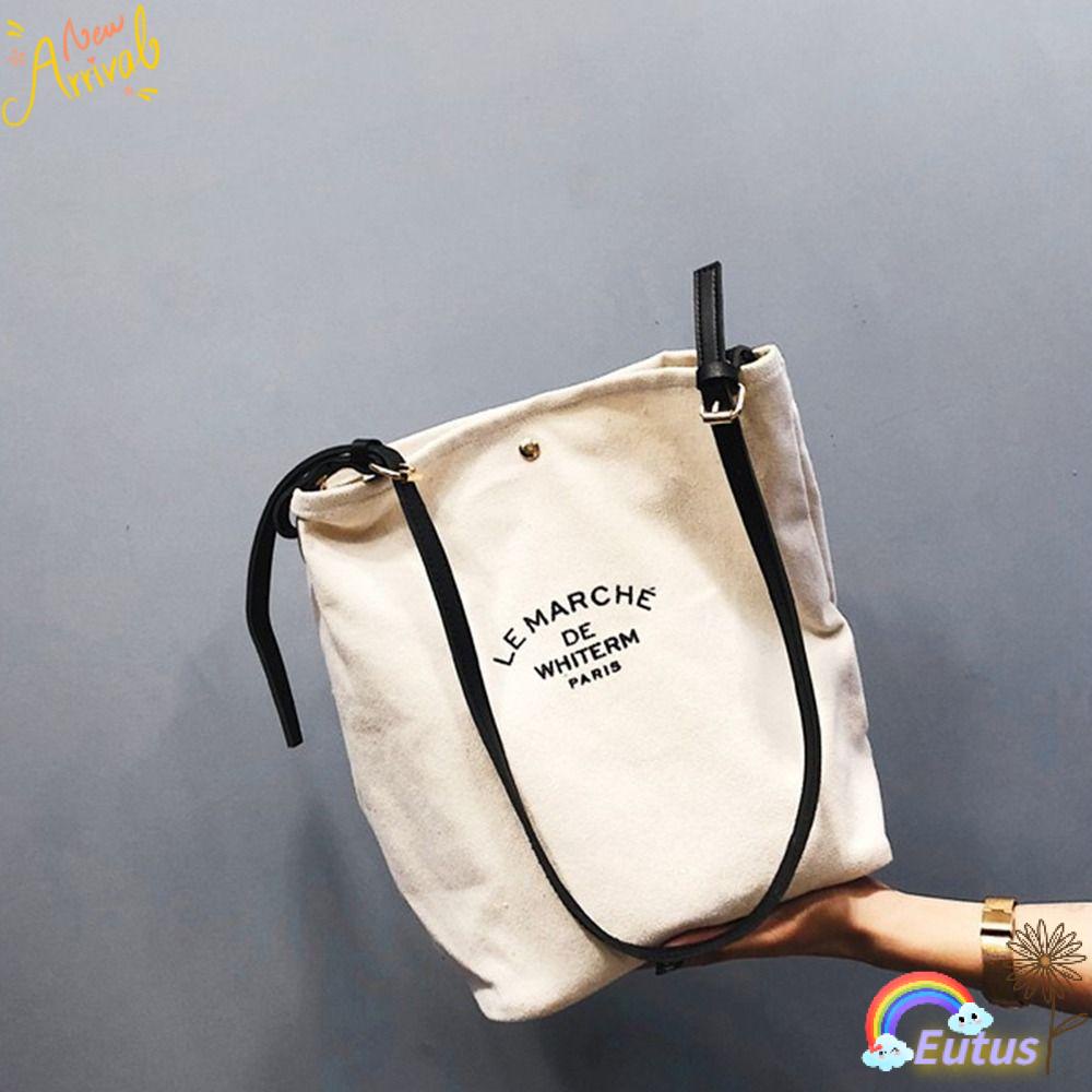 Túi Xách Mua Sắm Đeo Vai In Họa Tiết Chữ Kích Thước Nhỏ Gọn