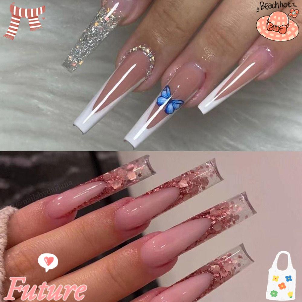 Bộ 24 Móng Tay Giả Che Phủ Toàn Diện Tháo Rời Được