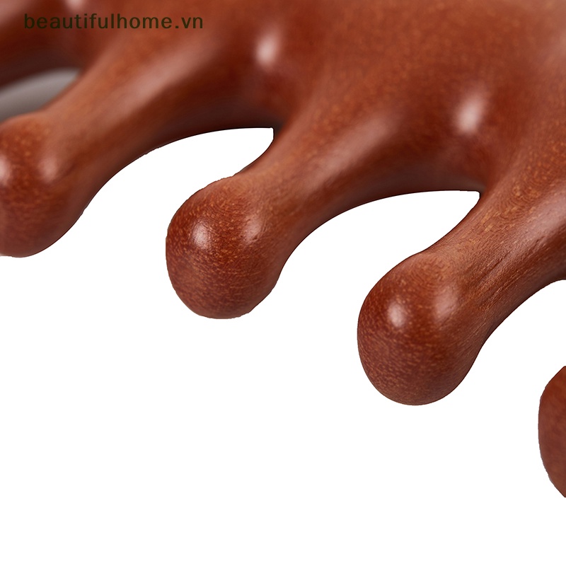 Lược Chải Tóc Răng Thưa Bằng Gỗ Mát Xa Da Đầu