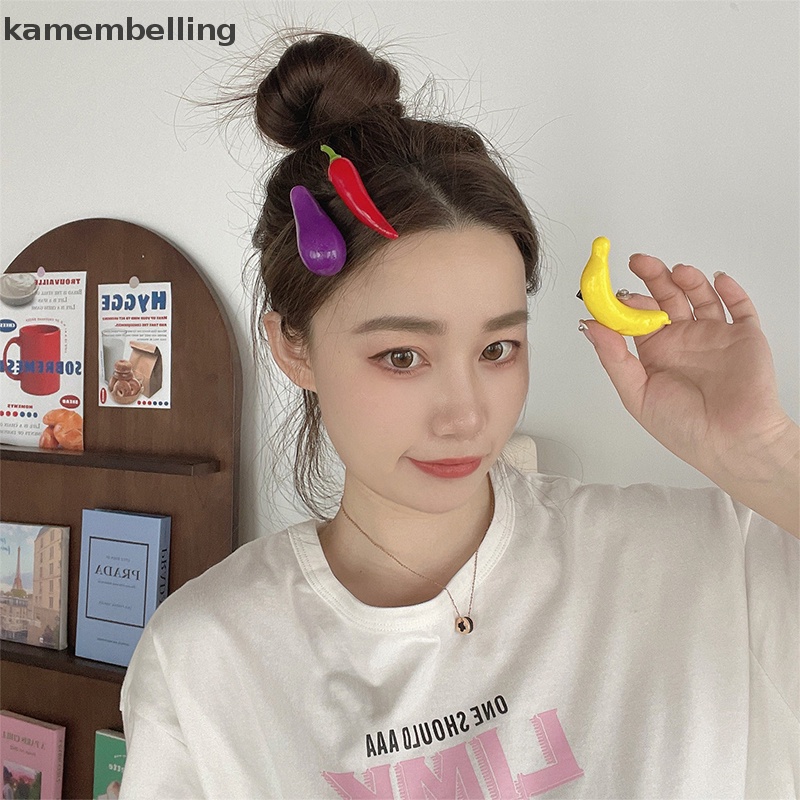 Kẹp Tóc Nhỏ Hình Trái Cây Và Rau Củ Dễ Thương Cho Bé Gái