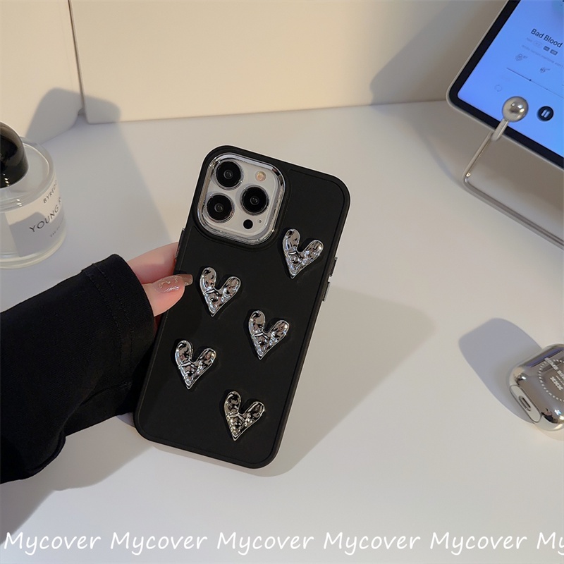 Ốp Điện Thoại Silicon TPU Mềm Trong Suốt Chống Sốc Hình Trái Tim 3D Cho iPhone 14 13 12 11 Pro Max 8 7 Plus X XR Xs Max SE 2020