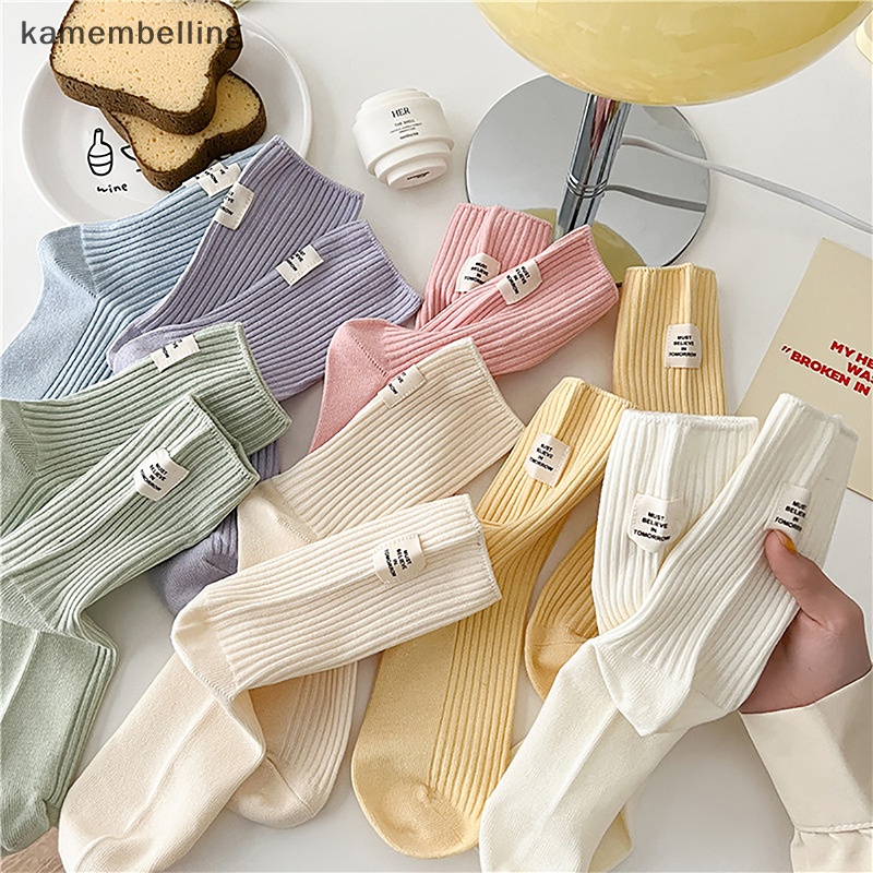 1 Đôi Vớ Cotton Thoáng Khí Nhiều Màu Thời Trang