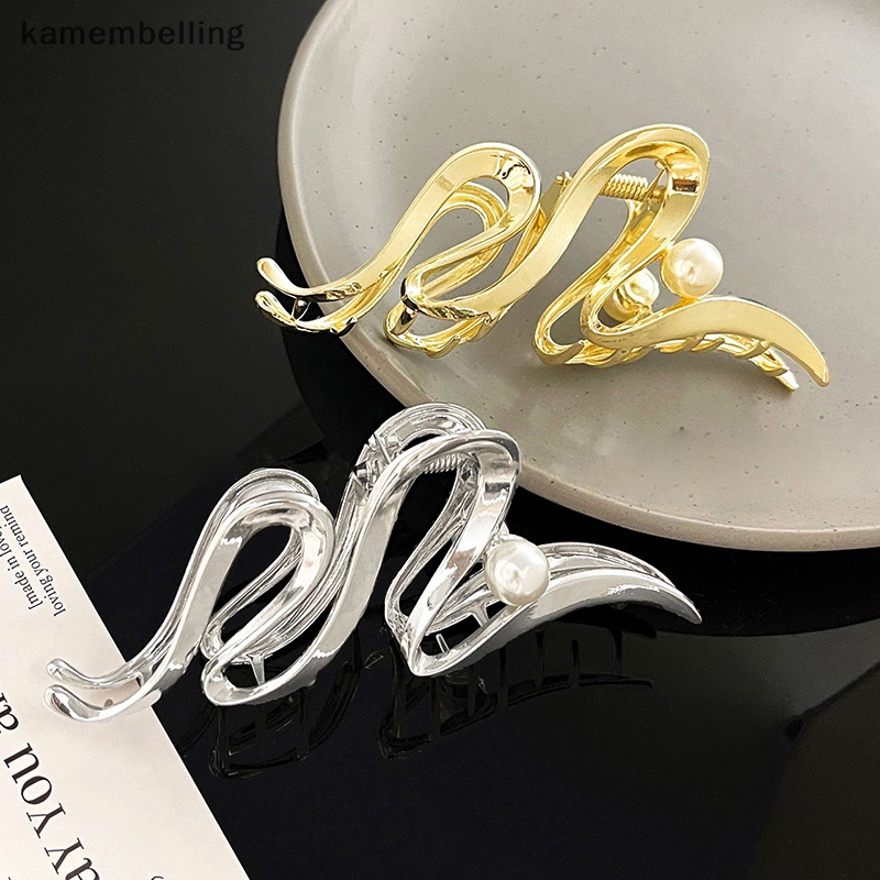 Kẹp Tóc Kim Loại Đính Ngọc Trai Thời Trang Cho Nữ