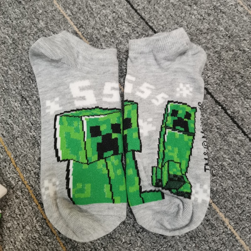Set 3 Đôi Vớ Họa Tiết Hoạt Hình Minecraft Dễ Thương Cho Bé