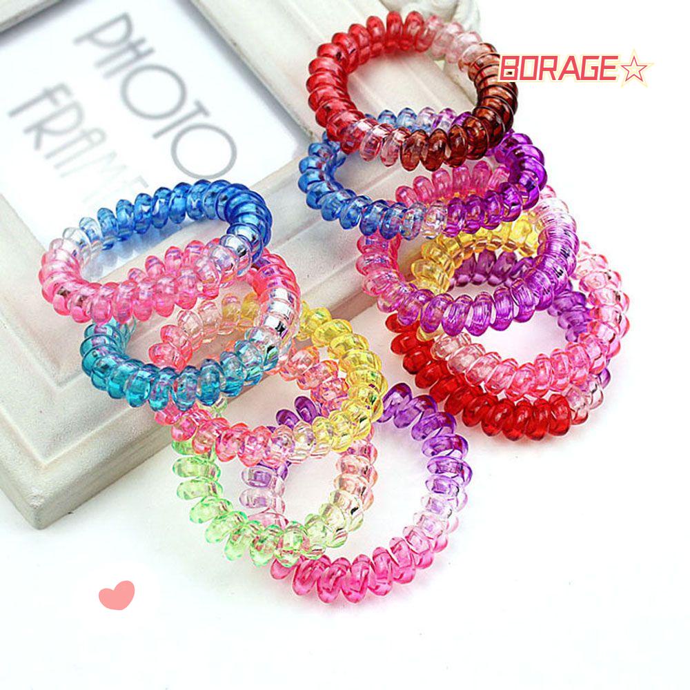 10 Dây Buộc Tóc Đuôi Ngựa Cao Su Đàn Hồi Màu Sắc Ngẫu Nhiên