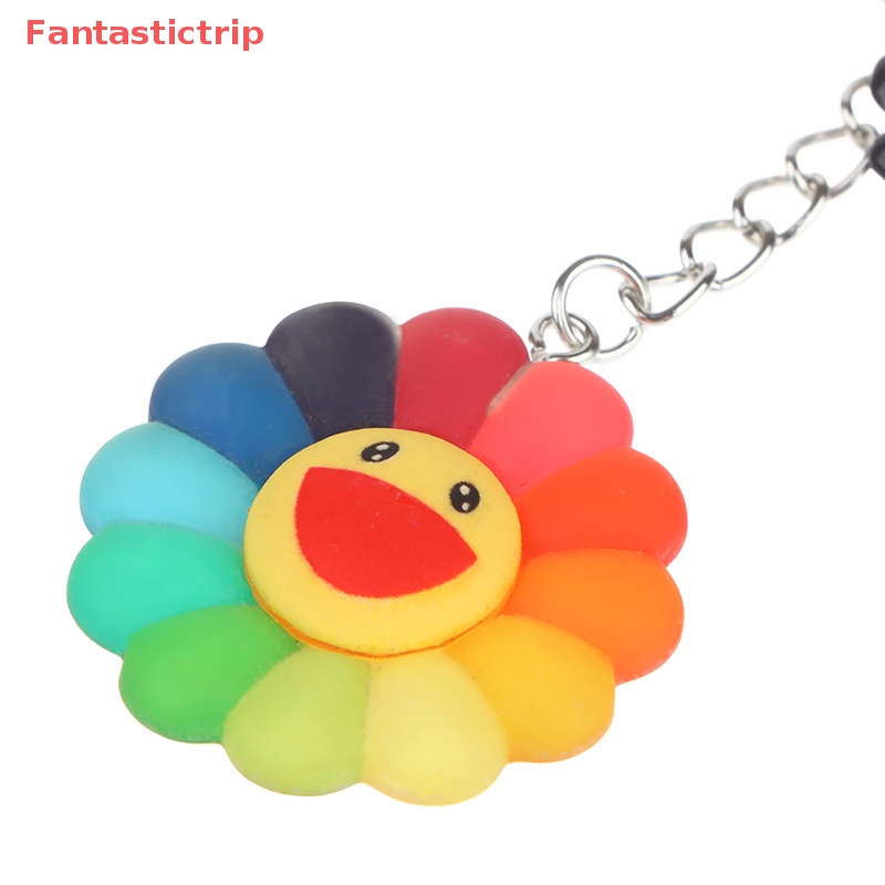 [Fantastictrip] Móc Khóa Hình Hoa Hướng Dương Mặt Cười Hoạt Hình Nhiều Màu Sắc Dễ Thương Dành Cho