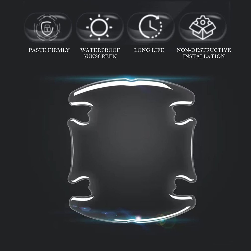 4 Pcs 3D Car Door Scratch Protectors Invisible Waterproof Universal Anti Paint Protective Protection Films [Q/11]