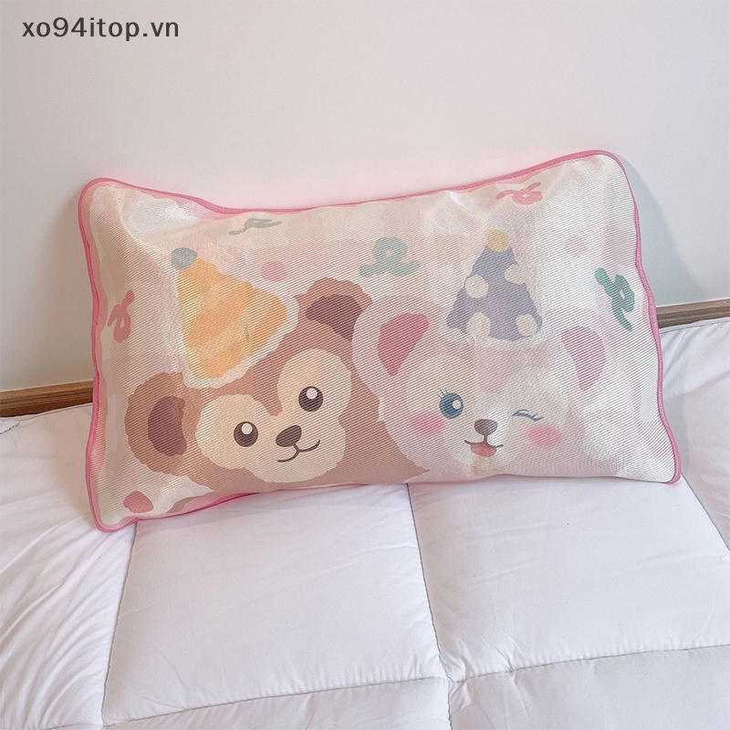Xoitop Vỏ Gối Bằng Lụa Lạnh Thoáng Khí Thoải Mái Họa Tiết Hoạt Hình Kawaii Dành Cho Học