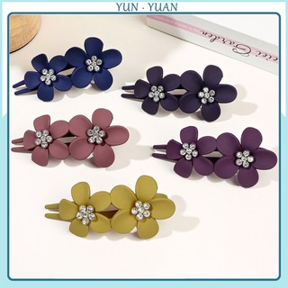 Kẹp tóc đuôi ngựa cao cấp hình hoa đính đá thanh lịch dành cho nữ