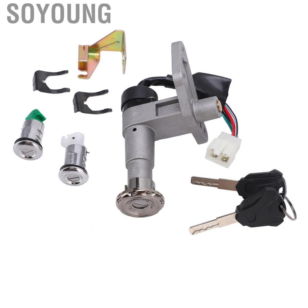 Soyoung Motorcycle Parts Ignition Switch Key Set High Performance for GY6 4 Stroke 150cc Scooter Moped
