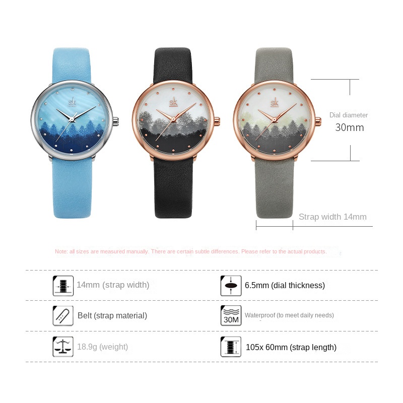 Đồng Hồ Đeo Tay Mặt Tròn Đính Đá Thời Trang Cho Nữ