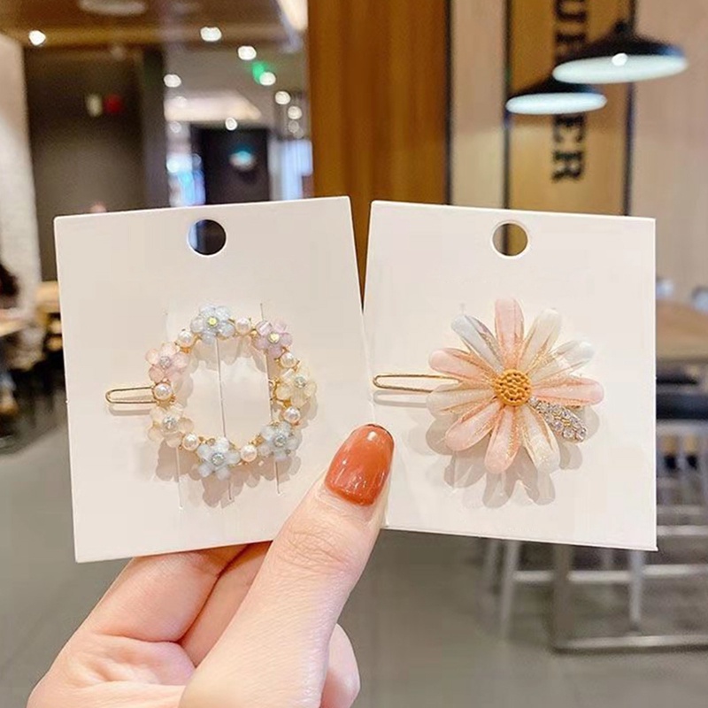 Kẹp Tóc Hình Tròn / Trái Tim / Mặt Trăng Đính Đá Pha Lê Lấp Lánh Nhiều Màu Thời Trang Cho Nữ