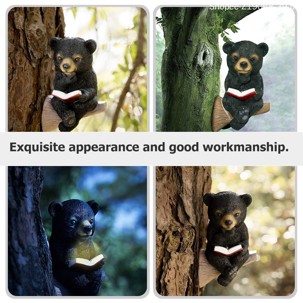 Mô Hình Gấu Phát Sáng Trong Bóng Tối Trang Trí Sân Vườn