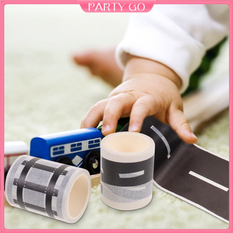 4 Cuộn Băng Keo Dán Nhãn Đồ Chơi Xe Lửa / Đường Ray Phát Triển Trí Tuệ