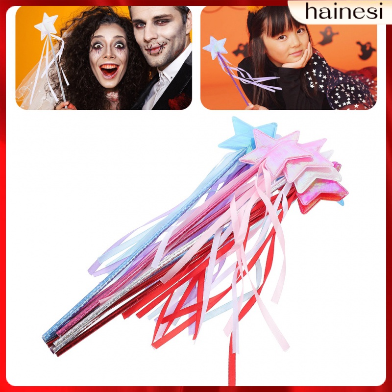 Set 10 Cây Đũa Thần Ngôi Sao Năm Cánh Hóa Trang Halloween Cho Bé Gái