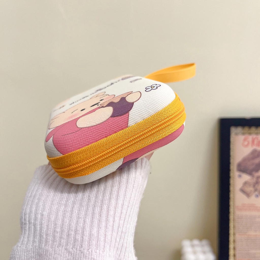 Túi Đựng Băng Vệ Sinh / Thẻ / Tai Nghe Mini Họa Tiết Hoạt Hình Phong Cách Hàn Quốc Cho Nữ