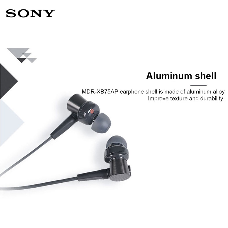 Tai Nghe Thể Thao SONY MDR-XB75AP Âm Thanh Sống Động Jack Cắm 3.5mm Cao Cấp
