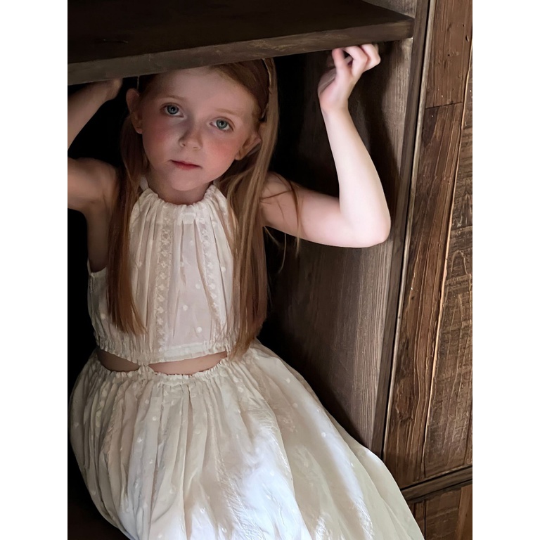 Đầm Hai Dây Dáng Dài Thêu Họa Tiết Phong Cách Hàn Quốc Thời Trang Mới Cho Bé Gái