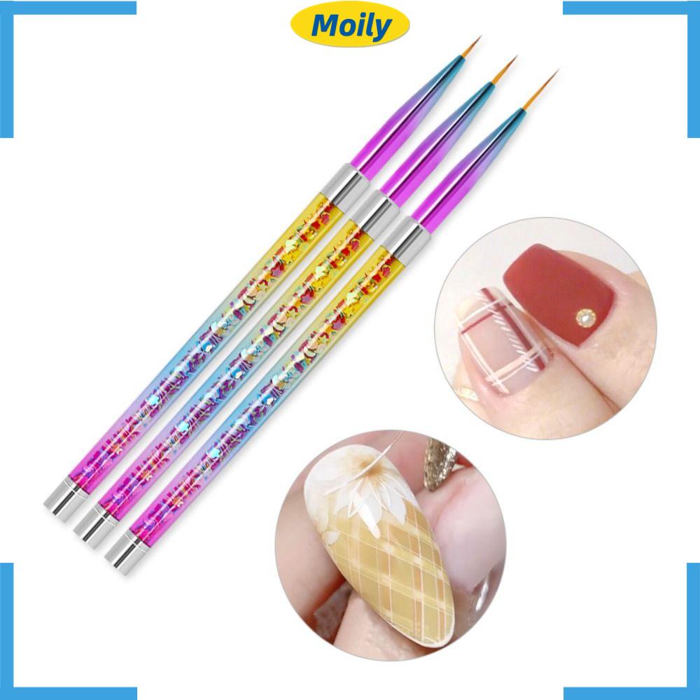 Set 3 Món Đồ Thời Trang Cá Tính|Cọ Vẽ Móng Nghệ Thuật Siêu Bền