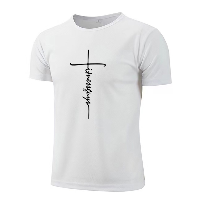 Áo Thun Tay Lỡ Thấm Hút Mồ Hôi Thoáng Khí Nhanh Khô Thời Trang Mùa Hè Cho Nam