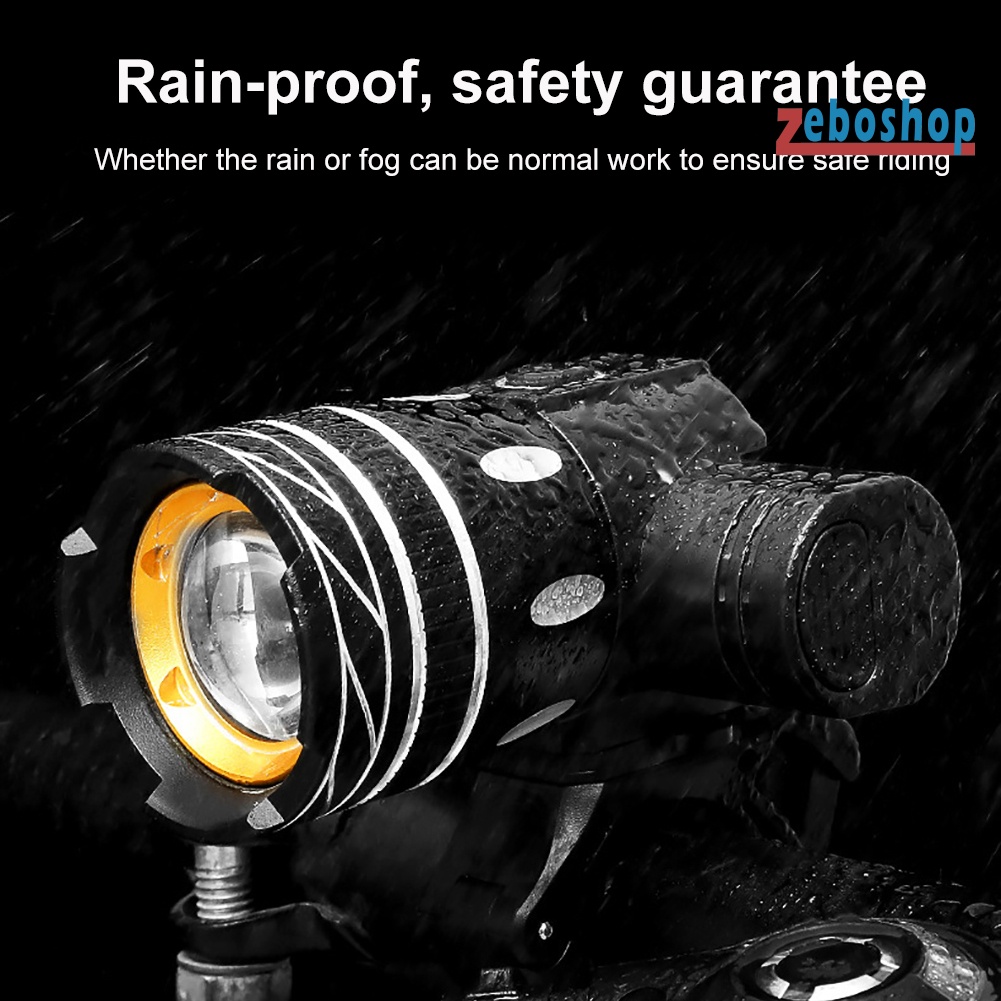 Đèn Pha LED Sạc USB Chống Thấm Nước An Toàn Dành Cho Xe Đạp