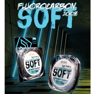 Cước câu cá Ryuki Fluorocarbon Soft, chất liệu fluorrocarbon cao cấp, chống mài mòn