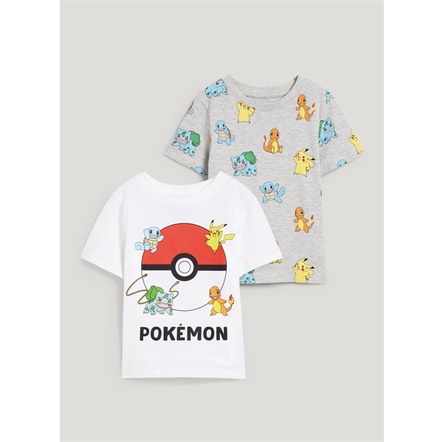 Set 2 áo pokemon trắng ghi