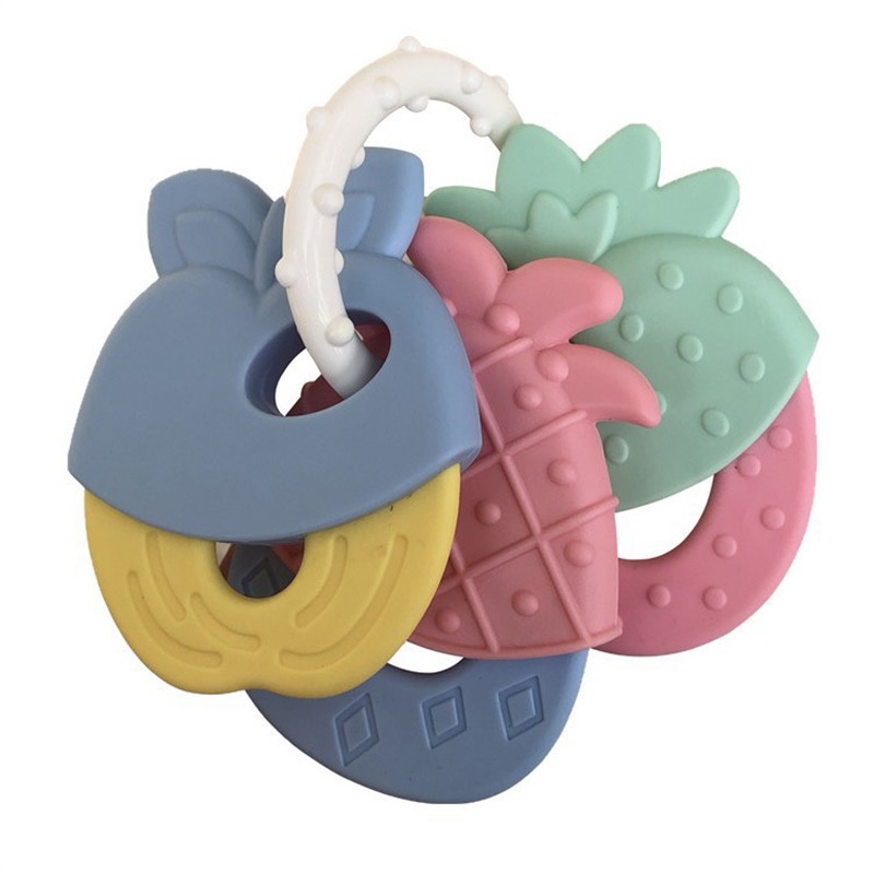 Đồ Chơi Ngậm Nướu Hình Trái Cây Bằng Silicone Dành Cho Trẻ Em