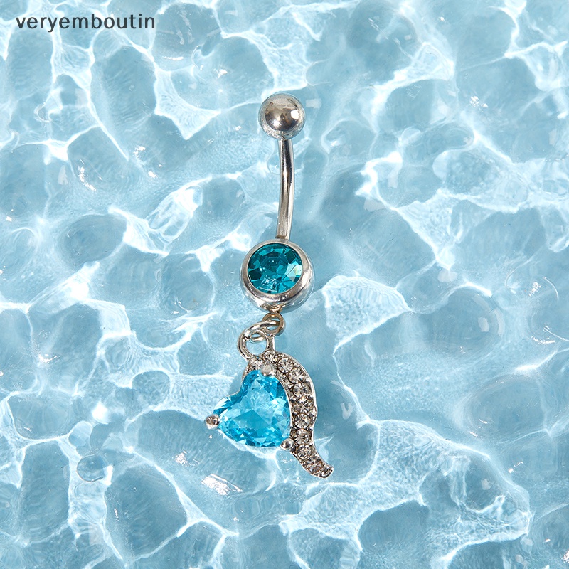 Khuyên Rốn Dạng Thanh Tạ Đính Đá Zircon Quyến Rũ Chất Lượng Cao Cho Nữ