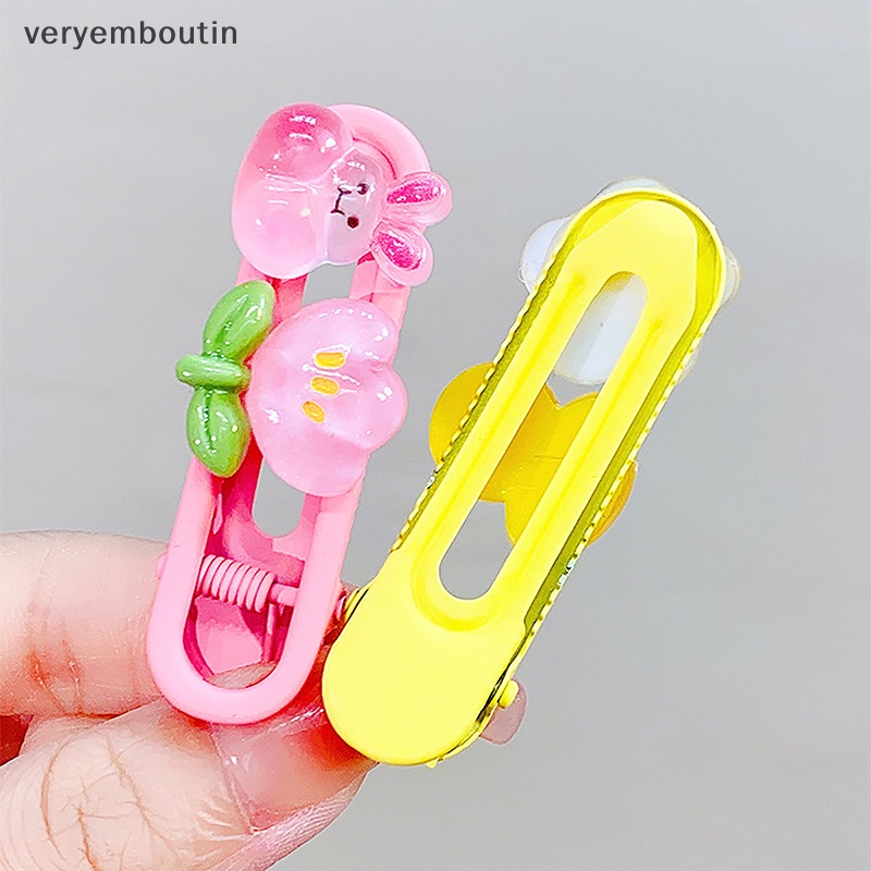 1 Set Kẹp Tóc Hình Nơ / Bông Hoa Màu Sắc Ngọt Ngào Dễ Thương Cho Bé Gái