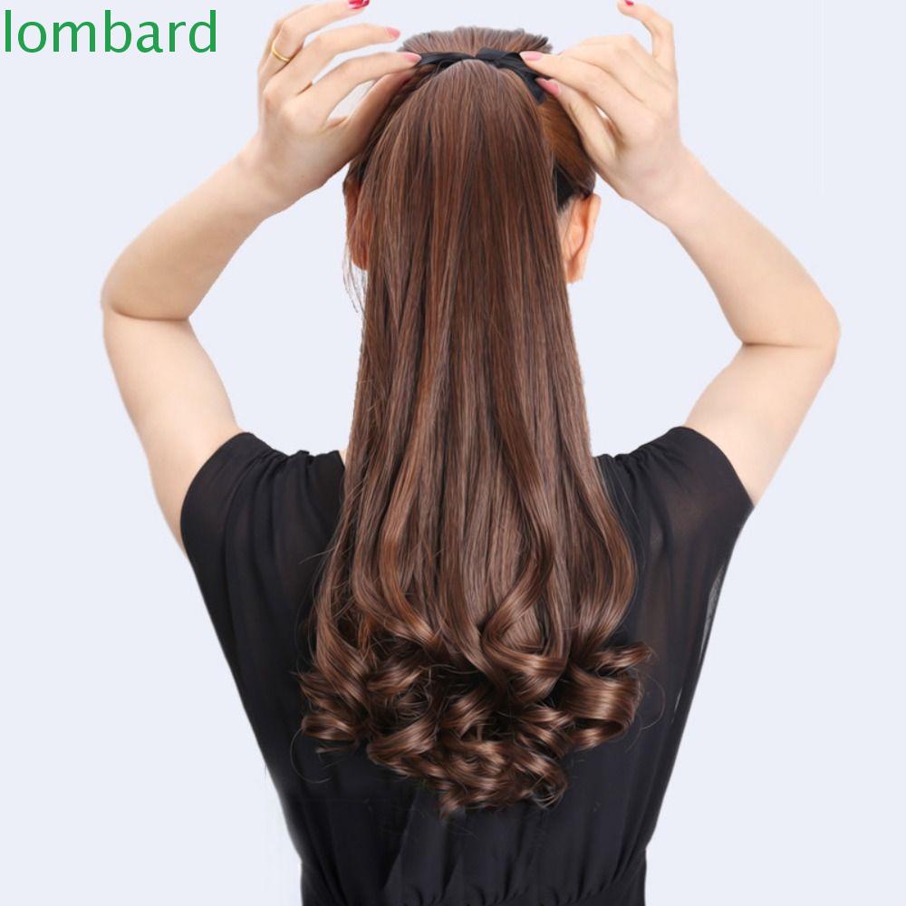 Chùm Tóc Giả Đuôi Ngựa Bằng Sợi Tổng Hợp Màu Nâu Mượt Mà Chịu Nhiệt