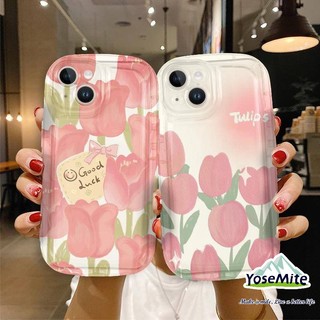 ốp lưng hoa tulip Vivo Đệm khí Túi Khí Trái Tim Cho Y21 Y20 Y17 Y15A Y16 Y1s Vivo Y22 Y51 2020 95 Y19 Y50 V23e Y02 V25 Y35 V20 V25 Pro