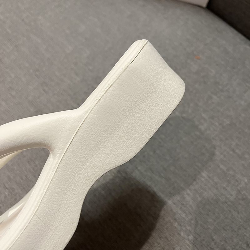 Zhao Lusi Dép Xỏ Ngón Đi Trong Nhà Đế Dày Tăng Chiều Cao Chống Trượt Cảm Giác Như Thật