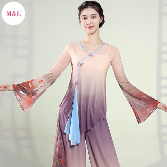 Trang Phục Múa Dân Tộc Rhyme Màu Gradient Phong Cách Cổ Điển Thời Trang Mới 2023