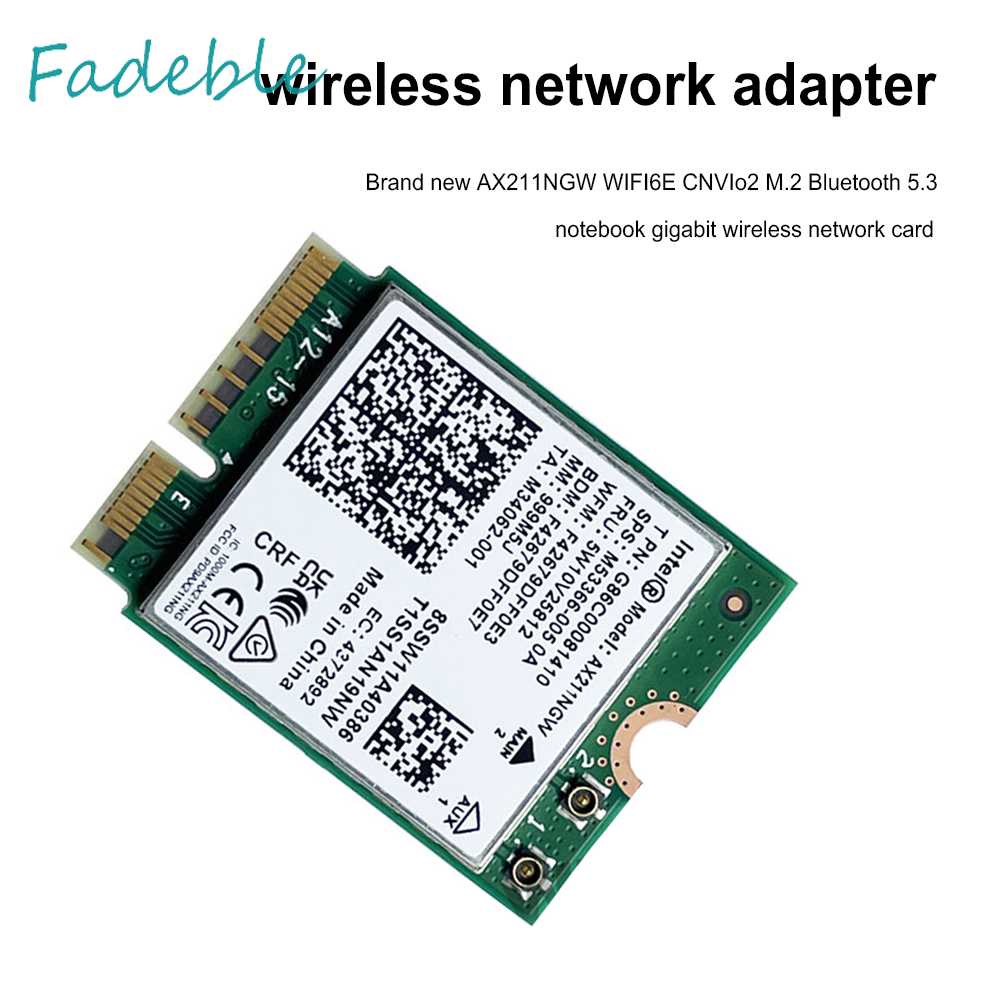 Thẻ Mạng Không Dây 2.4GHz / 5GHz WIFI6E Băng Tần Kép 3000Mbps Cho Laptop